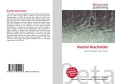 Copertina di Rachel Wacholder