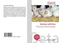 Copertina di Acomys cahirinus