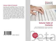 Capa do livro de Volume Table of Contents 
