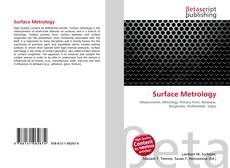 Copertina di Surface Metrology