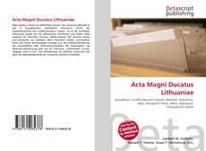 Copertina di Acta Magni Ducatus Lithuaniae