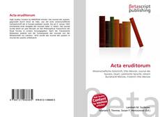 Couverture de Acta eruditorum