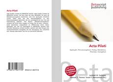 Copertina di Acta Pilati