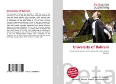 Buchcover von University of Bahrain