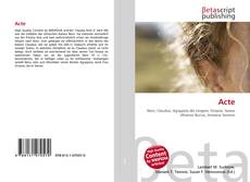 Copertina di Acte