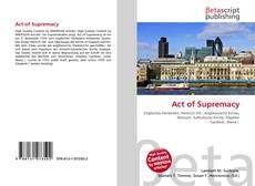 Copertina di Act of Supremacy