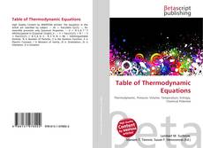 Copertina di Table of Thermodynamic Equations