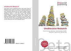 Buchcover von Unobtrusive Research
