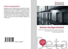Couverture de Ad-hoc-Strafgerichtshof