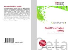 Buchcover von Racial Preservation Society