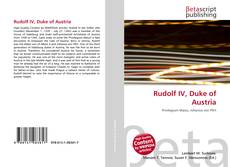 Couverture de Rudolf IV, Duke of Austria