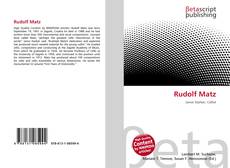 Couverture de Rudolf Matz