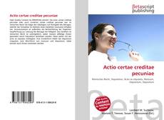 Couverture de Actio certae creditae pecuniae