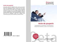 Buchcover von Actio de pauperie