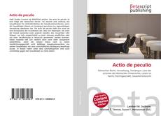 Couverture de Actio de peculio