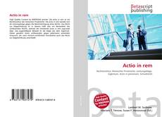 Capa do livro de Actio in rem 