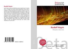 Couverture de Rudolf Haym
