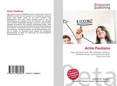 Copertina di Actio Pauliana
