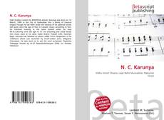 Couverture de N. C. Karunya