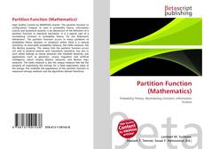 Couverture de Partition Function (Mathematics)