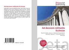 Copertina di Ad decorem militantis Ecclesiae