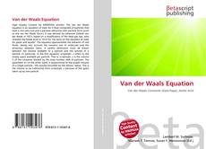 Copertina di Van der Waals Equation