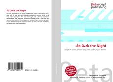 Buchcover von So Dark the Night