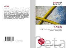 Buchcover von X Article