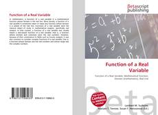 Buchcover von Function of a Real Variable