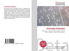 Copertina di Viscosity Solution