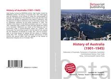 Buchcover von History of Australia (1901–1945)
