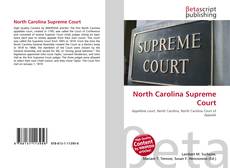 Buchcover von North Carolina Supreme Court