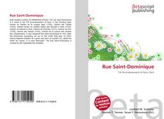 Обложка Rue Saint-Dominique