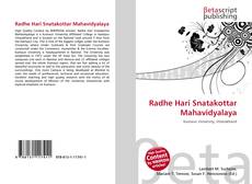 Buchcover von Radhe Hari Snatakottar Mahavidyalaya