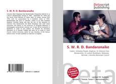 Couverture de S. W. R. D. Bandaranaike