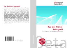 Couverture de Rue des Francs-Bourgeois