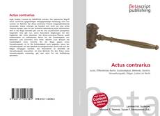 Обложка Actus contrarius