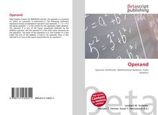 Couverture de Operand