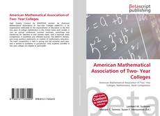 Couverture de American Mathematical Association of Two- Year Colleges