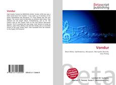Portada del libro de Vondur