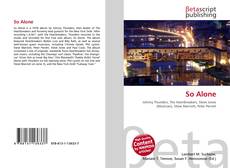 Buchcover von So Alone
