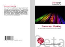 Copertina di Sacrament Meeting