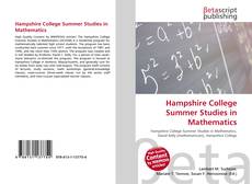 Couverture de Hampshire College Summer Studies in Mathematics