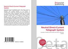 Buchcover von Neutral Direct-Current Telegraph System