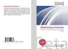 Capa do livro de Observatory of Geneva 