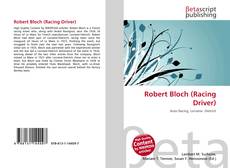 Portada del libro de Robert Bloch (Racing Driver)