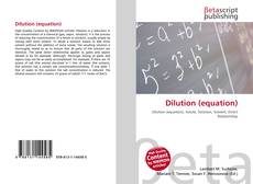 Capa do livro de Dilution (equation) 