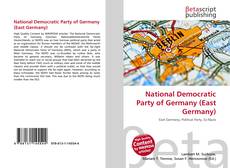 Buchcover von National Democratic Party of Germany (East Germany)