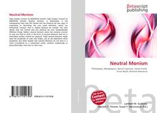 Portada del libro de Neutral Monism