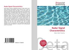Portada del libro de Radar Signal Characteristics
